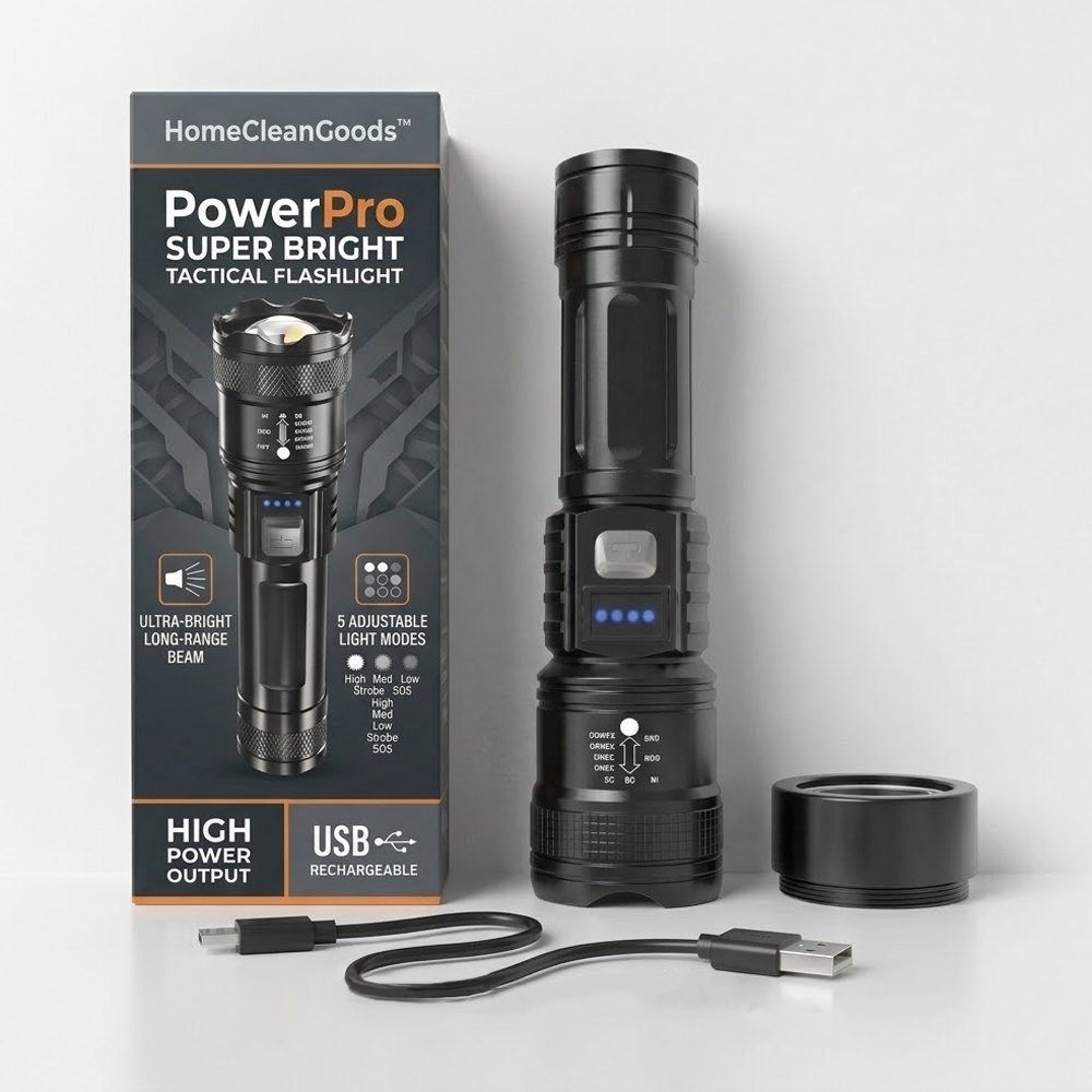 HomeCleanGoods™ PowerPro Super Bright Tactical Flashlight