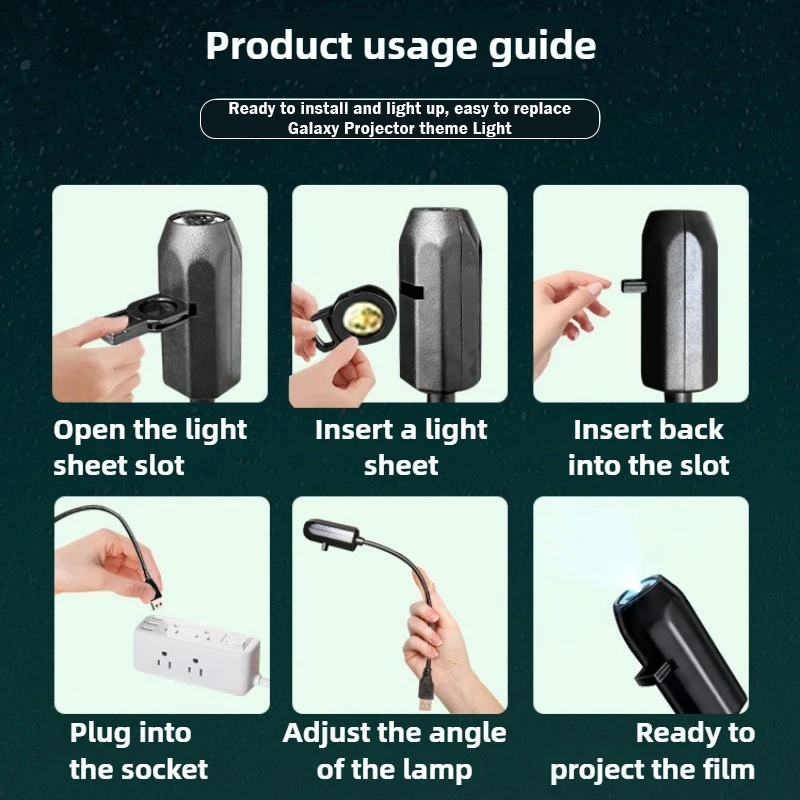 HomeCleanGoods™ AstroLens 360° USB Galaxy Projector Light 2