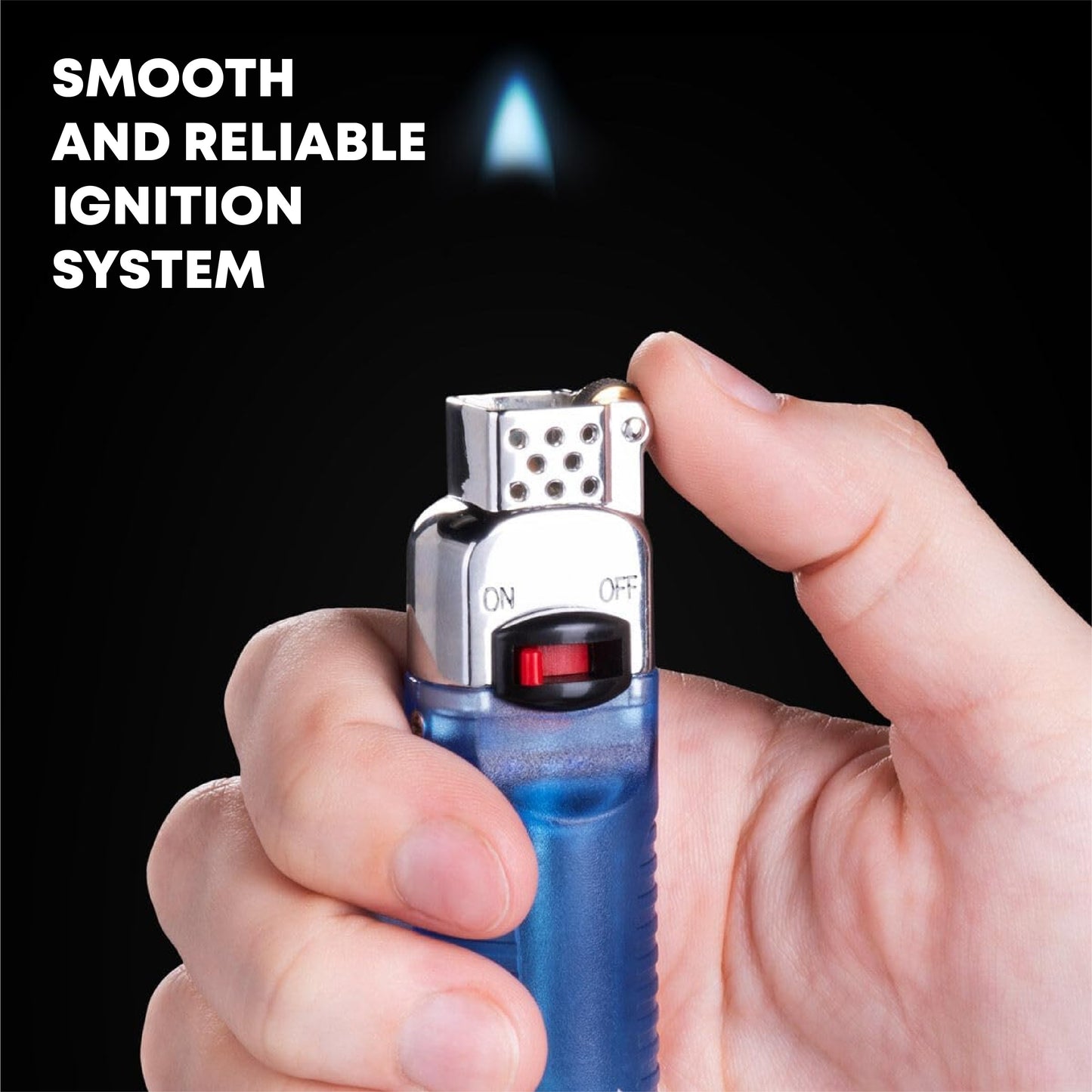 HomeCleanGoods™ EasyFlint Refillable Flame-Control Lighter