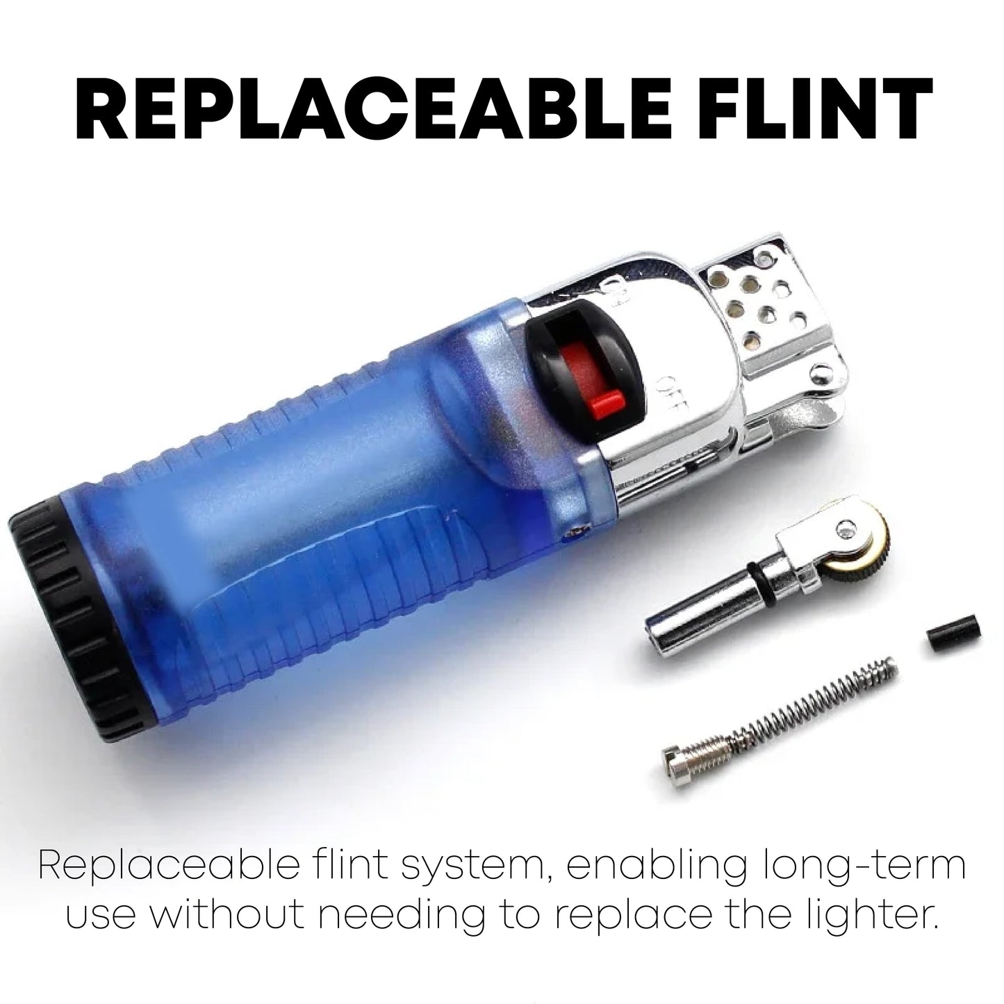 HomeCleanGoods™ EasyFlint Refillable Flame-Control Lighter