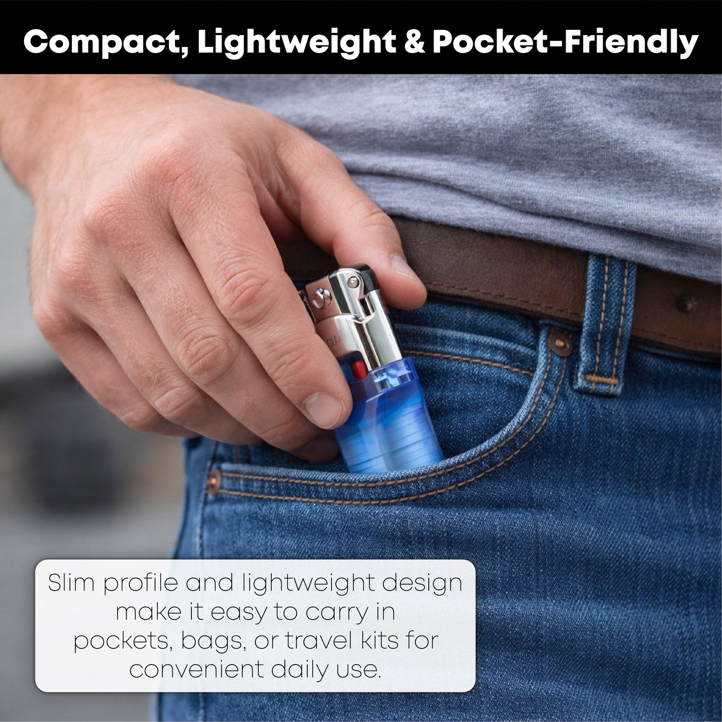 HomeCleanGoods™ EasyFlint Refillable Flame-Control Lighter