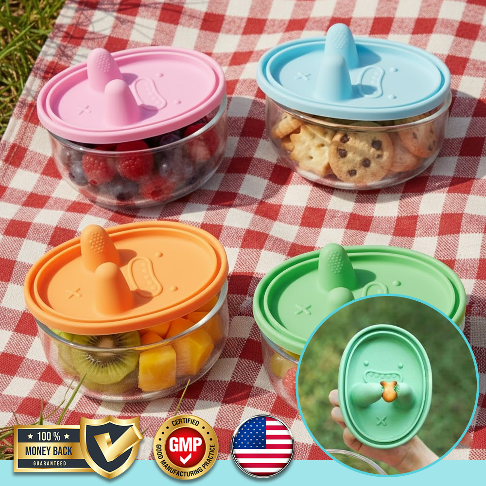 HomeCleanGoods™ TouchFree SnackGrip Silicone Container