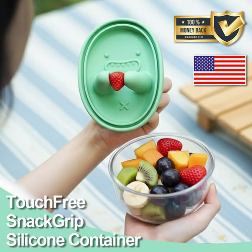 HomeCleanGoods™ TouchFree SnackGrip Silicone Container