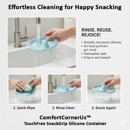 HomeCleanGoods™ TouchFree SnackGrip Silicone Container