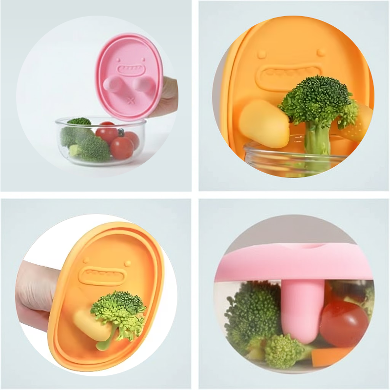 HomeCleanGoods™ TouchFree SnackGrip Silicone Container