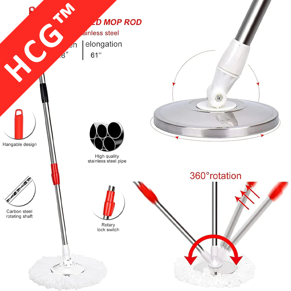 HomeCleanGoods™ Heavy-Duty 360° Floor Spin Mop Kit