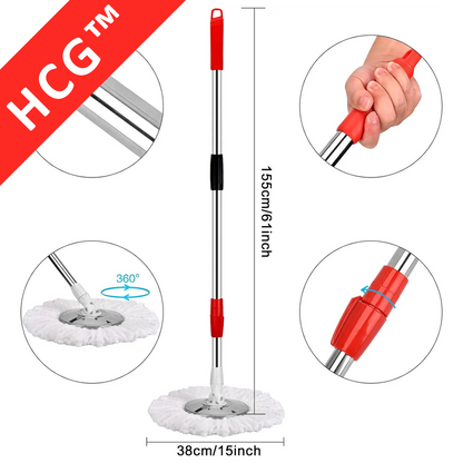 HomeCleanGoods™ Heavy-Duty 360° Floor Spin Mop Kit