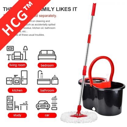 HomeCleanGoods™ Heavy-Duty 360° Floor Spin Mop Kit