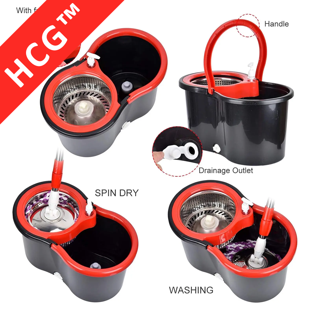 HomeCleanGoods™ Heavy-Duty 360° Floor Spin Mop Kit