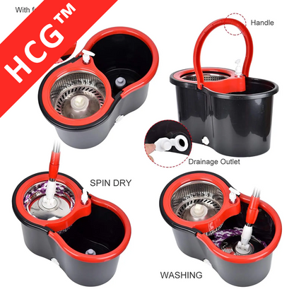 HomeCleanGoods™ Heavy-Duty 360° Floor Spin Mop Kit