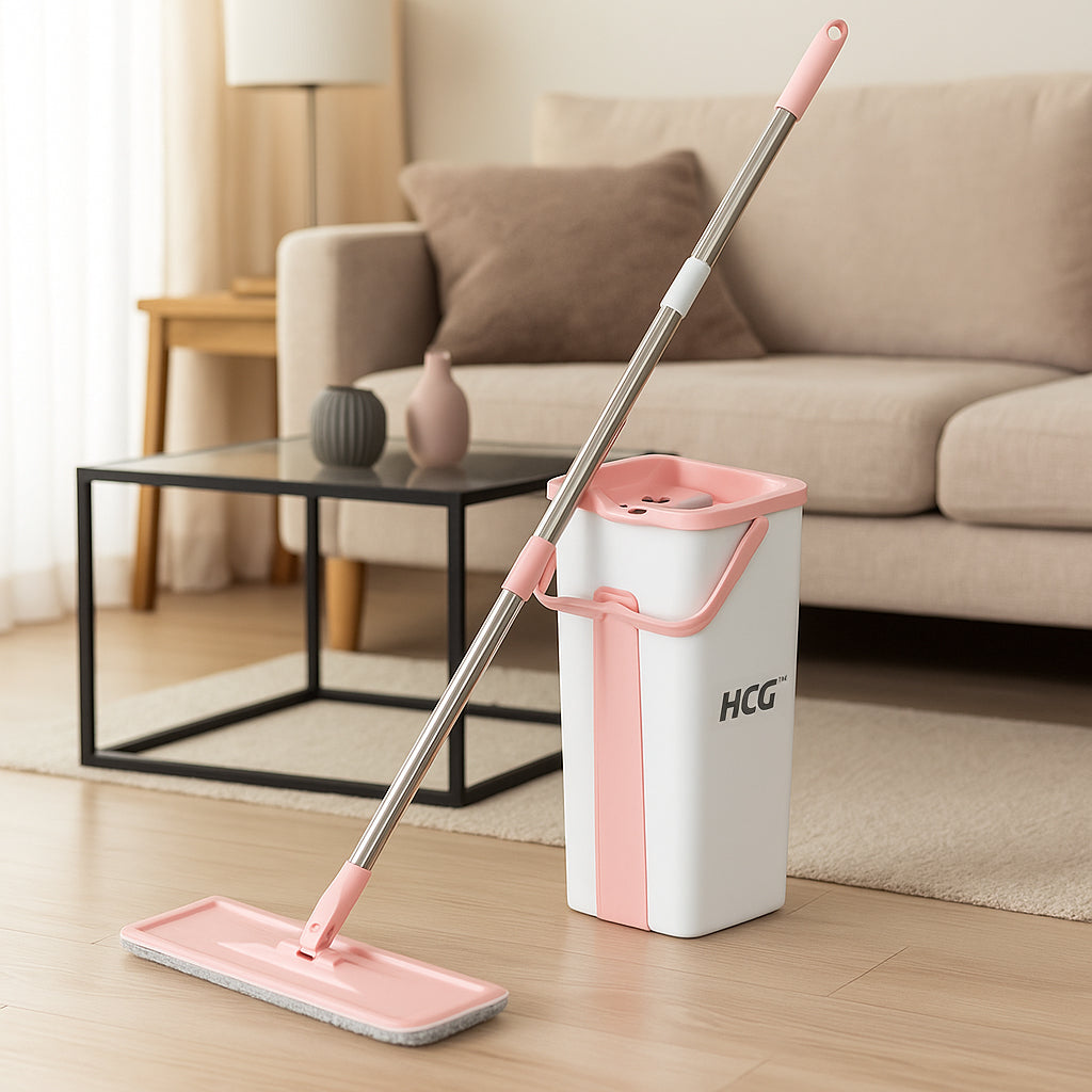 HomeCleanGoods™ Wet & Dry Mop with Self-Cleaning Bucket
