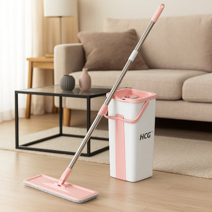 HomeCleanGoods™ Wet & Dry Mop with Self-Cleaning Bucket