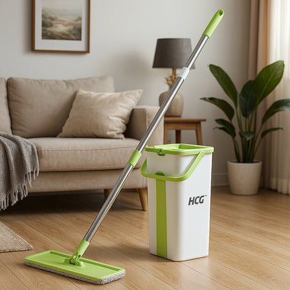 HomeCleanGoods™ Wet & Dry Mop with Self-Cleaning Bucket