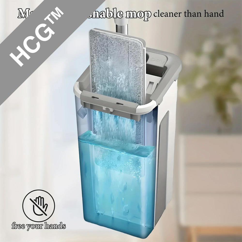 HomeCleanGoods™ Wet & Dry Mop with Self-Cleaning Bucket