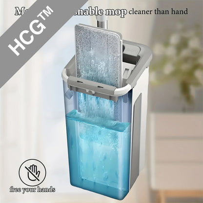 HomeCleanGoods™ Wet & Dry Mop with Self-Cleaning Bucket