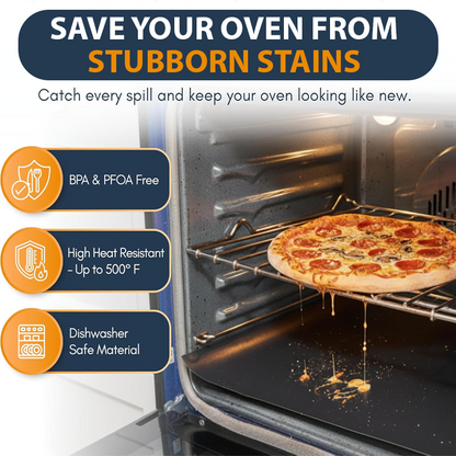 HomeCleanGoods™ BakeSafe Non-Stick Oven Liner