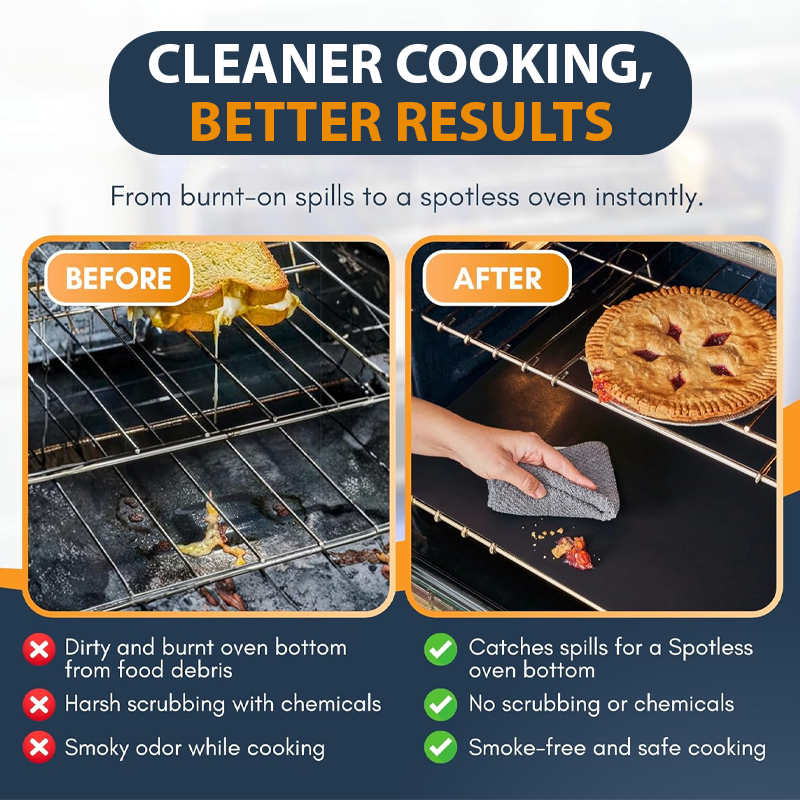 HomeCleanGoods™ BakeSafe Non-Stick Oven Liner