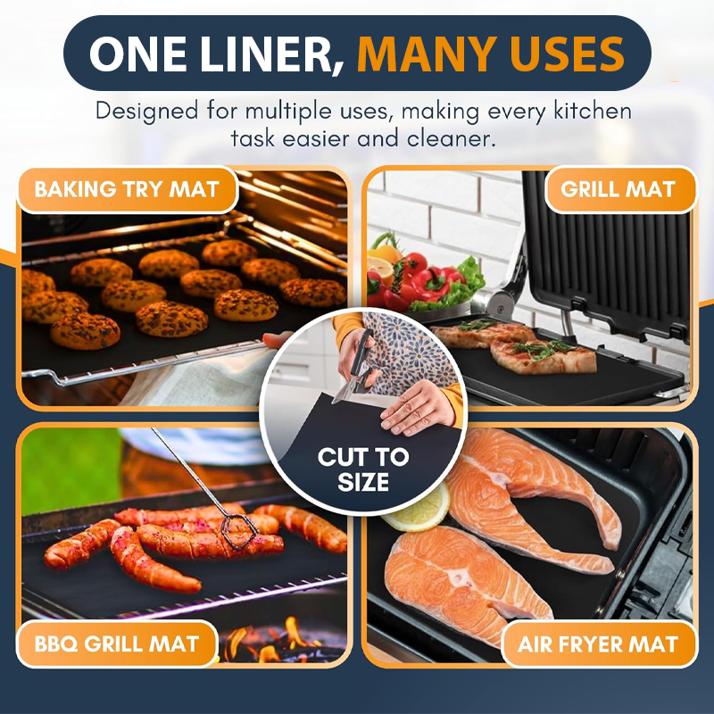 HomeCleanGoods™ BakeSafe Non-Stick Oven Liner