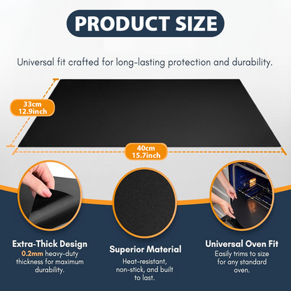 HomeCleanGoods™ BakeSafe Non-Stick Oven Liner