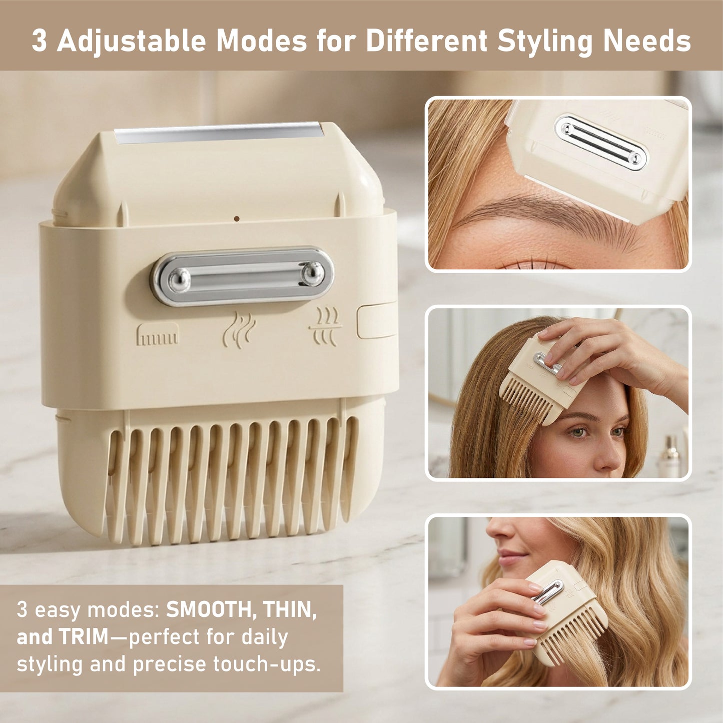 HomeCleanGoods™ BeautyTrim 3-in-1 Hair Styling Comb