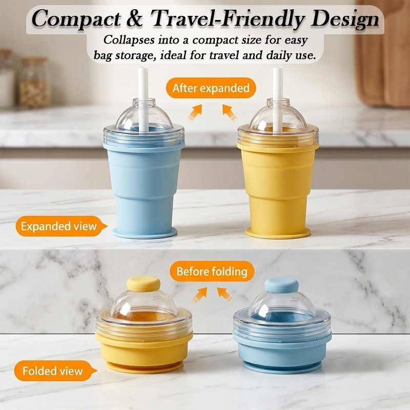 HomeCleanGoods™ ChillCup Foldable Ice Ball Tumbler