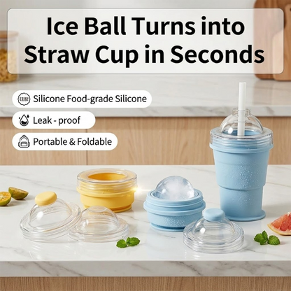 HomeCleanGoods™ ChillCup Foldable Ice Ball Tumbler