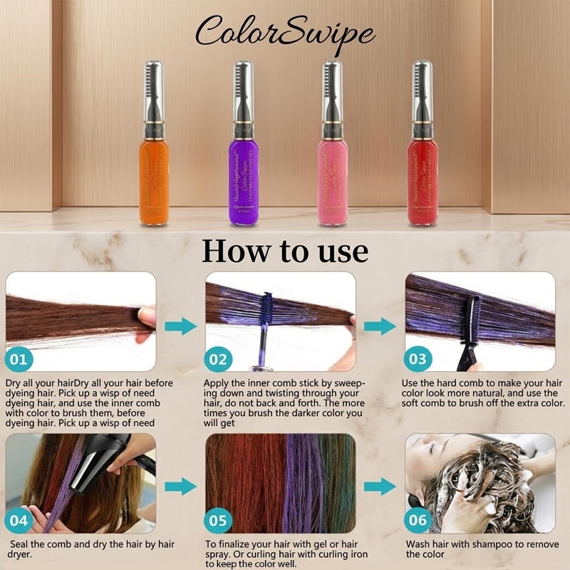 HomeCleanGoods™ ColorSwipe Temporary Hair Mascara