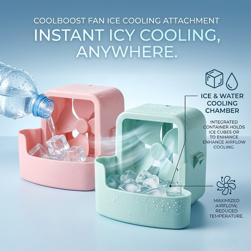 HomeCleanGoods™ CoolBoost Fan Ice Cooling Attachment