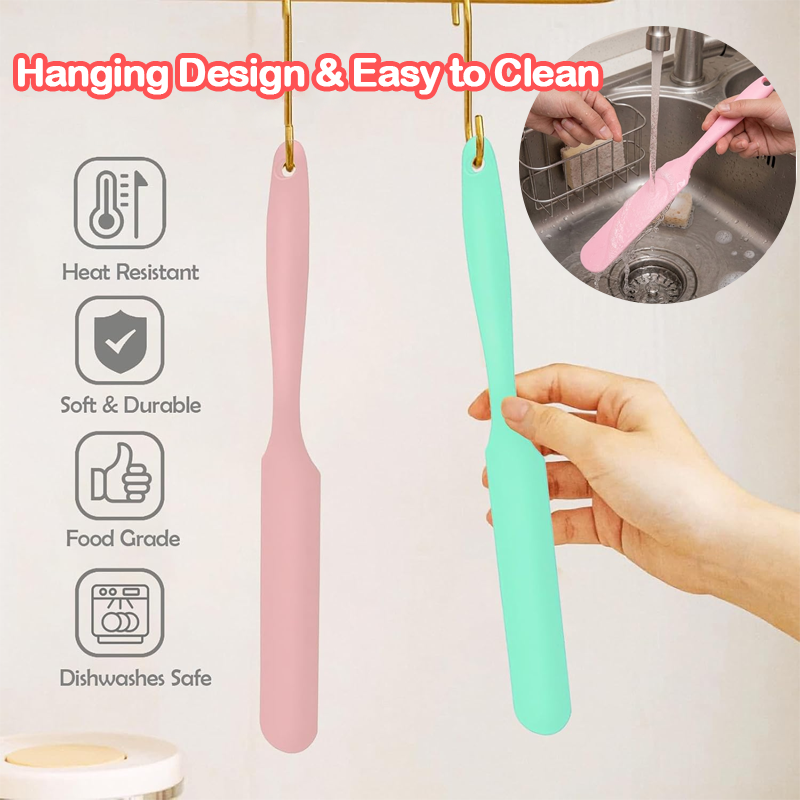 HomeCleanGoods™ EasyScrape Long Handle Jar Spatula