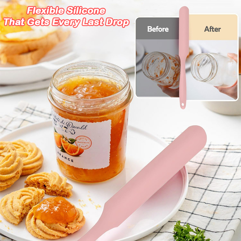 HomeCleanGoods™ EasyScrape Long Handle Jar Spatula