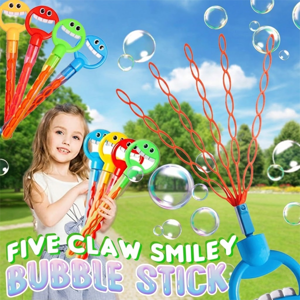 HomeCleanGoods™ Magical 5-Claw Smiley Bubble Stick