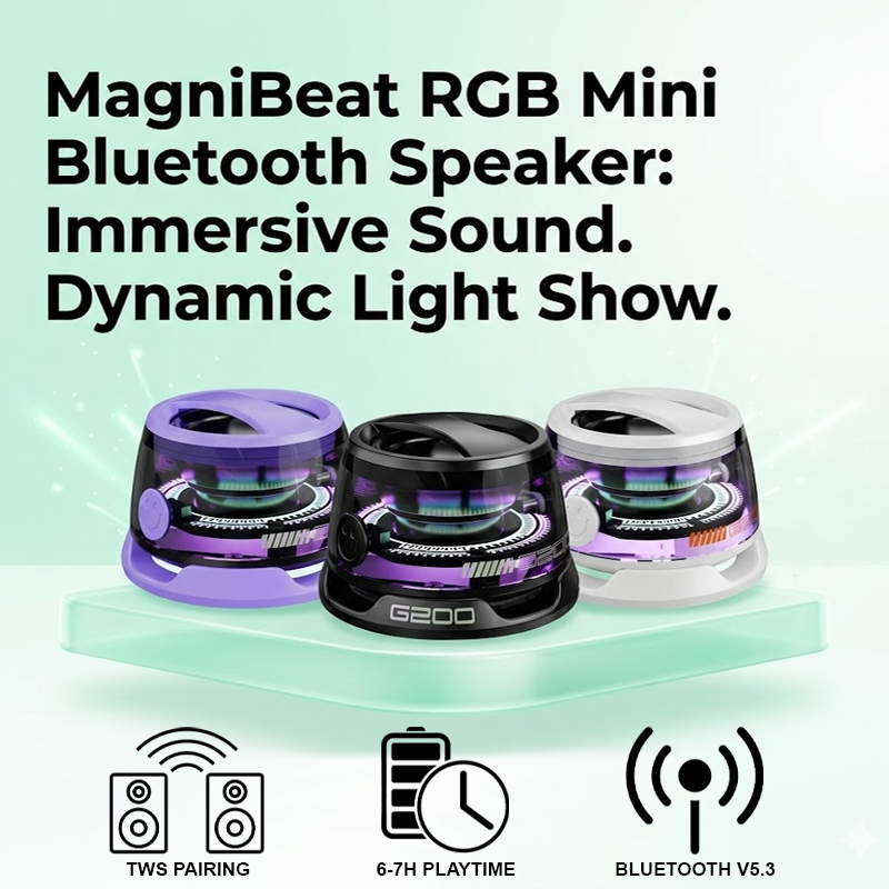 HomeCleanGoods™ MagniBeat RGB Mini Bluetooth Speaker