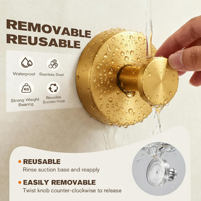 HomeCleanGoods™ MaxHold Twist-Lock Suction Hook