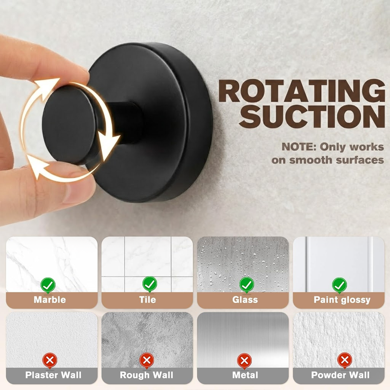 HomeCleanGoods™ MaxHold Twist-Lock Suction Hook