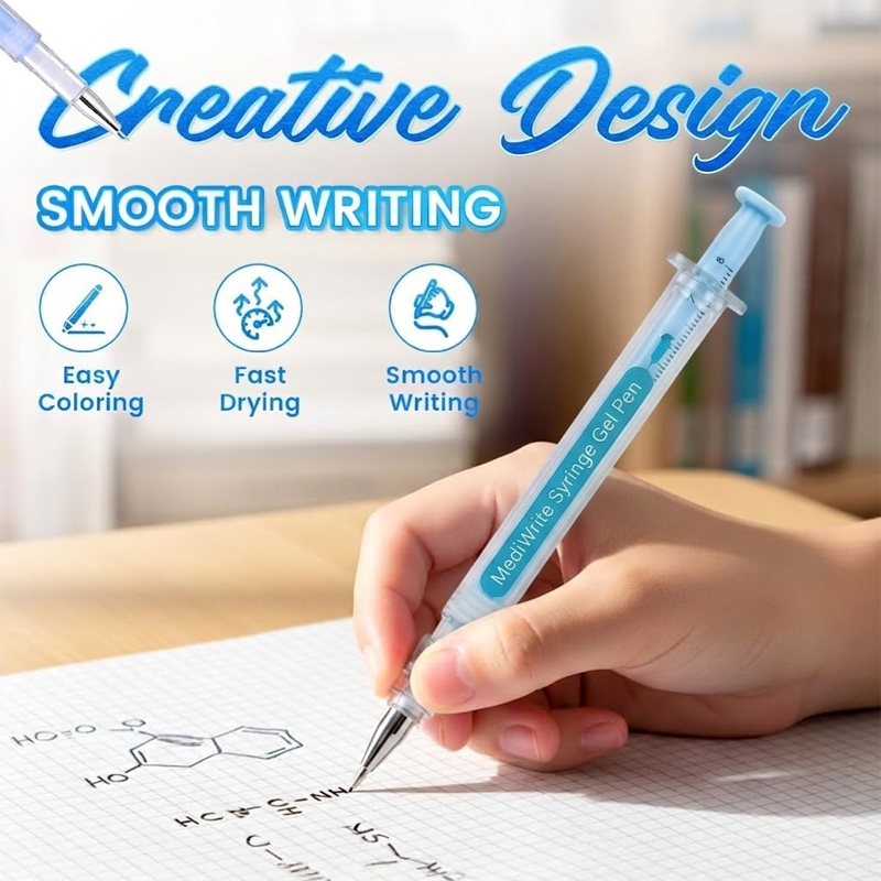 HomeCleanGoods™ MediWrite Syringe Gel Pen