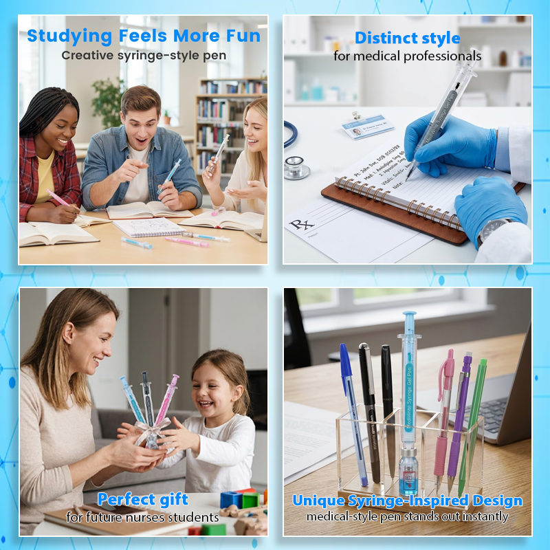 HomeCleanGoods™ MediWrite Syringe Gel Pen