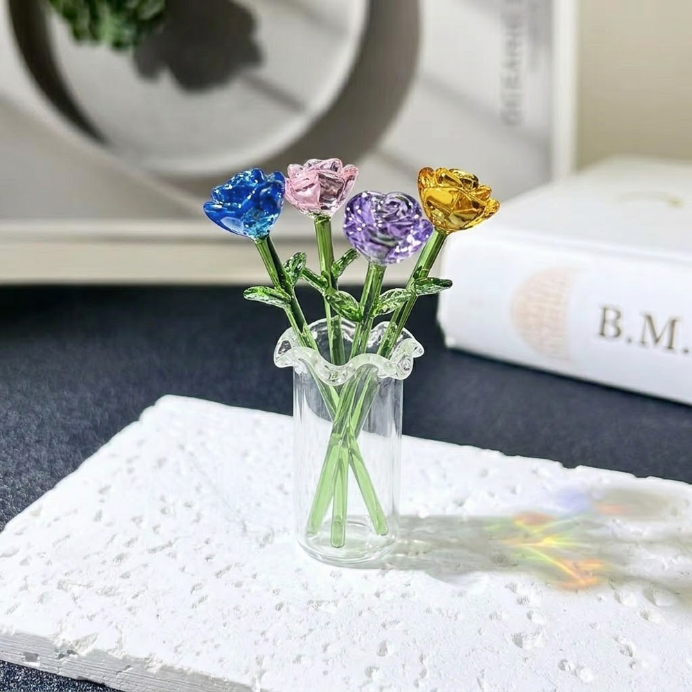 HomeCleanGoods™ MiniBloom Glass Flower Ornament