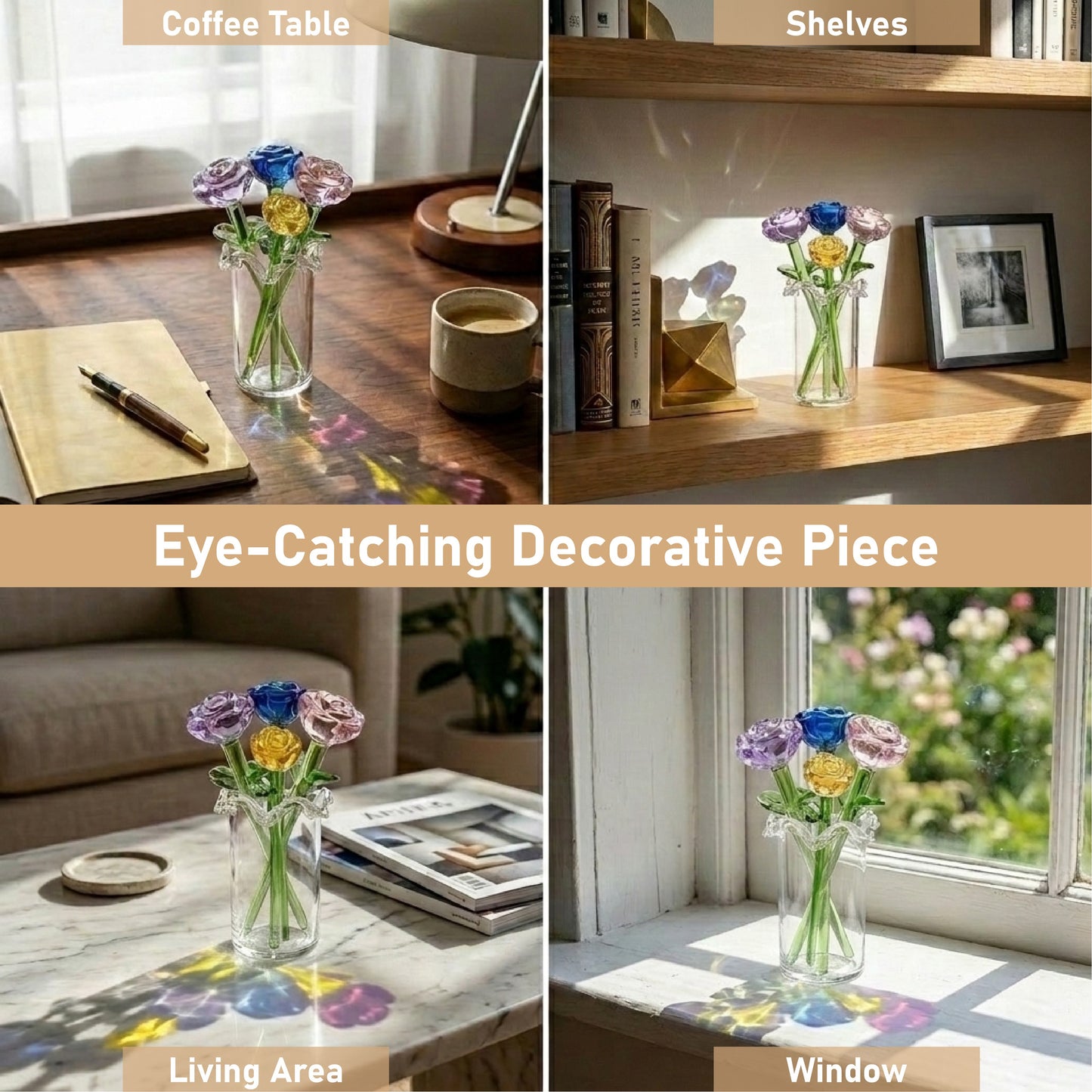 HomeCleanGoods™ MiniBloom Glass Flower Ornament