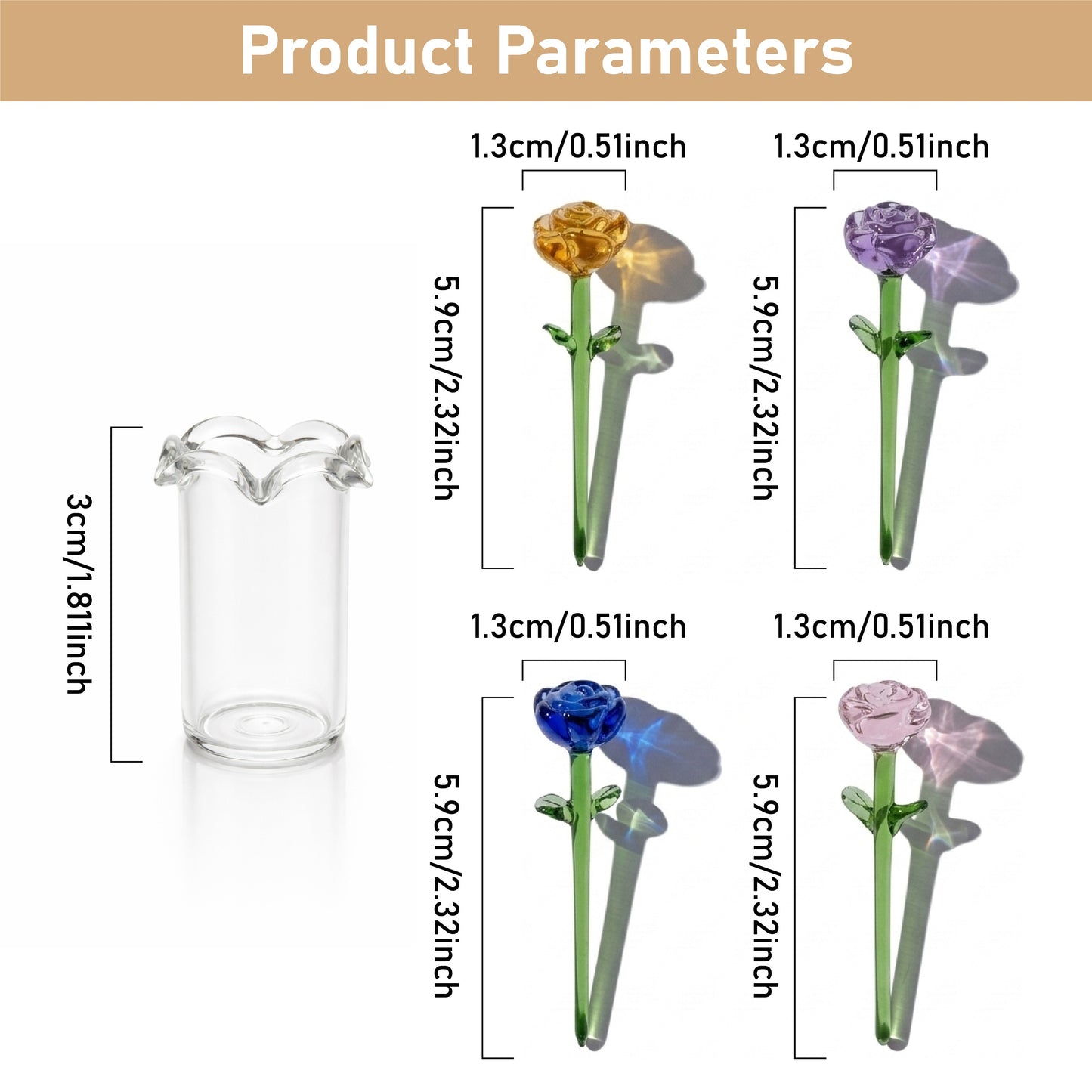 HomeCleanGoods™ MiniBloom Glass Flower Ornament