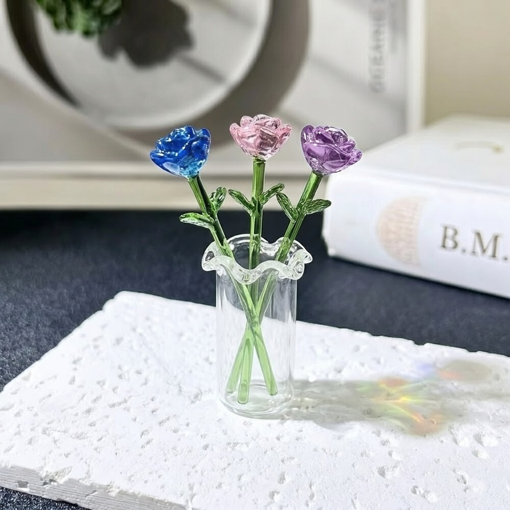 HomeCleanGoods™ MiniBloom Glass Flower Ornament