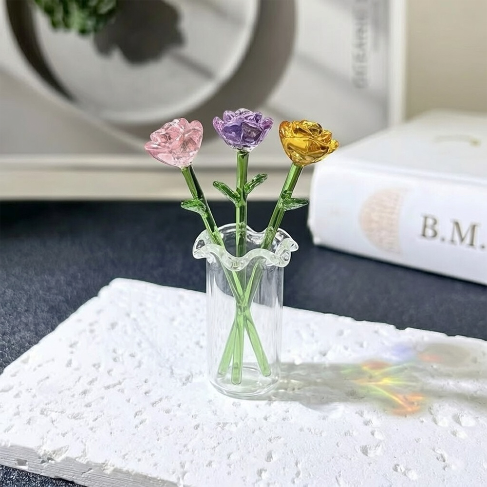 HomeCleanGoods™ MiniBloom Glass Flower Ornament