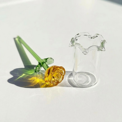HomeCleanGoods™ MiniBloom Glass Flower Ornament