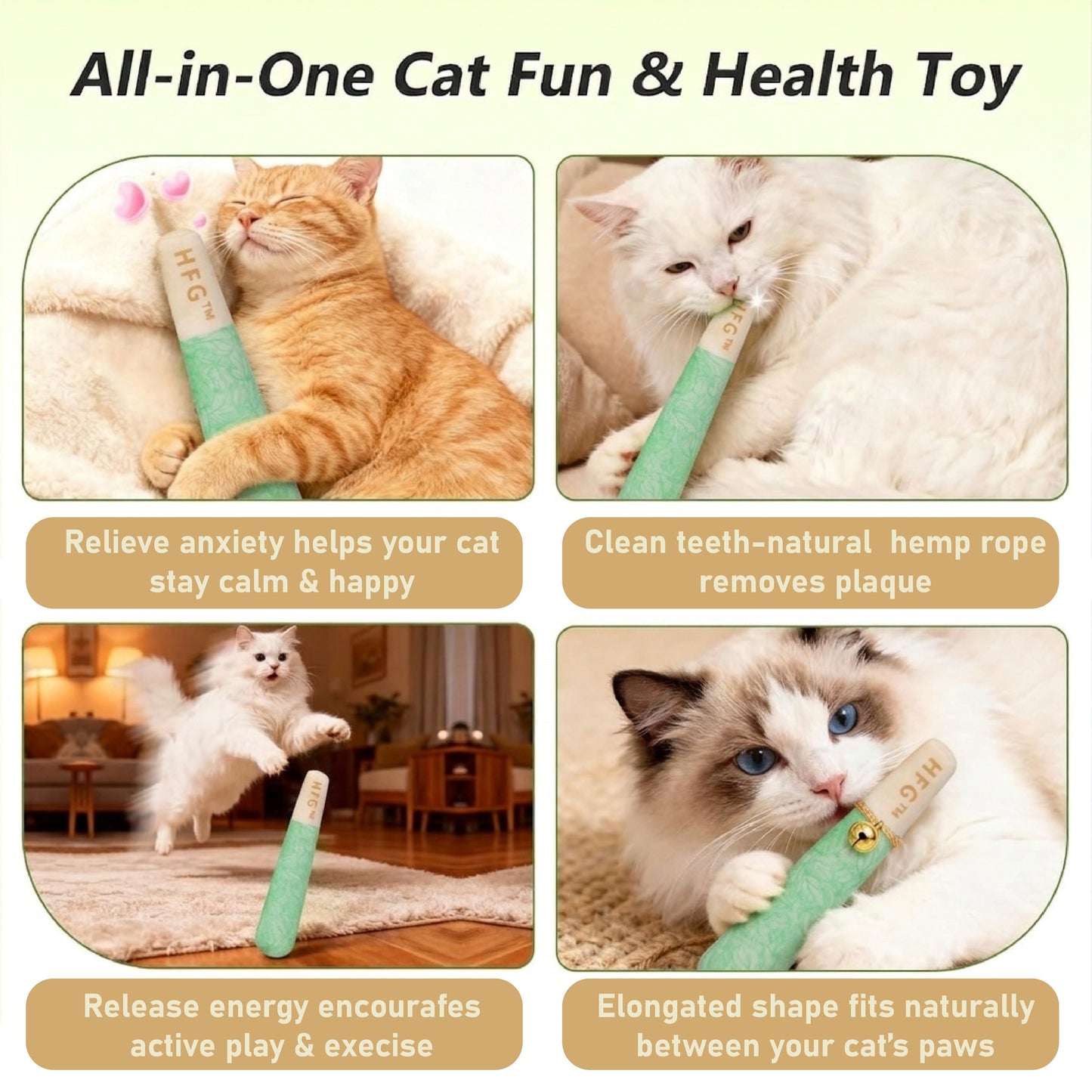 HomeCleanGoods™ MintMeow Catnip Chewing Toy Pack