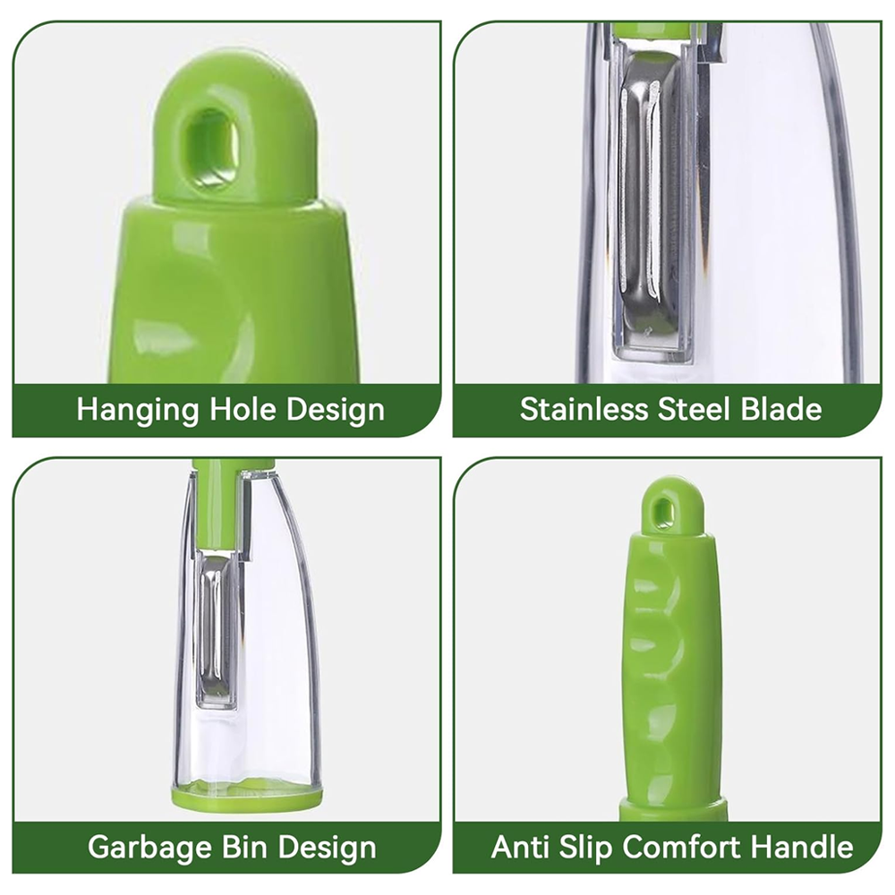 HomeCleanGoods™ PeelCatch Storage Cup Vegetable Peeler