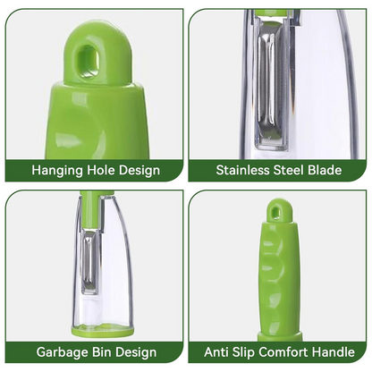 HomeCleanGoods™ PeelCatch Storage Cup Vegetable Peeler