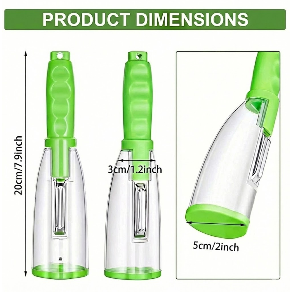 HomeCleanGoods™ PeelCatch Storage Cup Vegetable Peeler