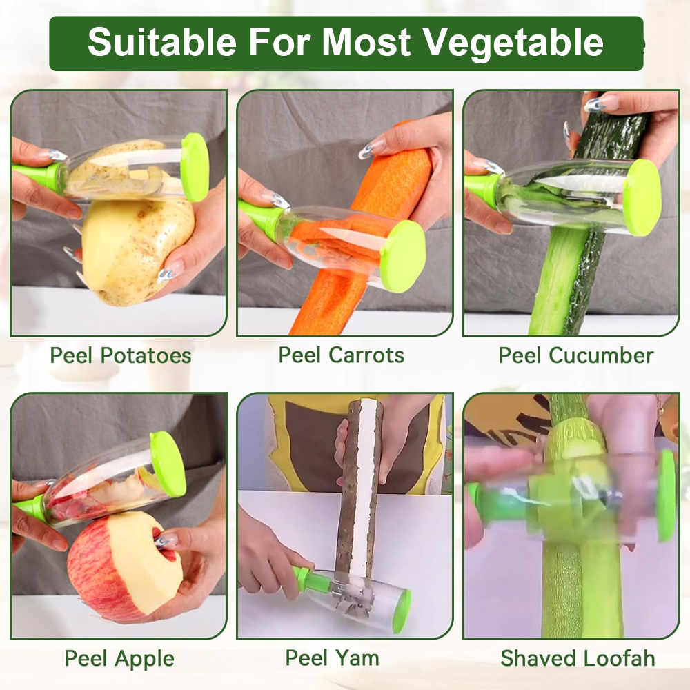 HomeCleanGoods™ PeelCatch Storage Cup Vegetable Peeler