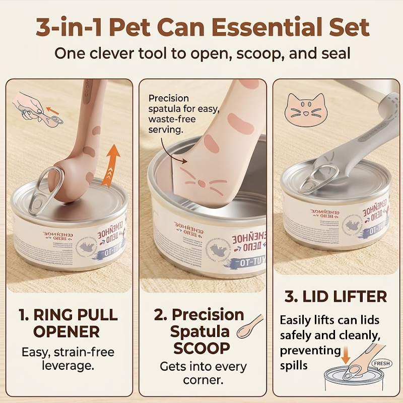 HomeCleanGoods™ PetServe 3-in-1 Can Tool Set