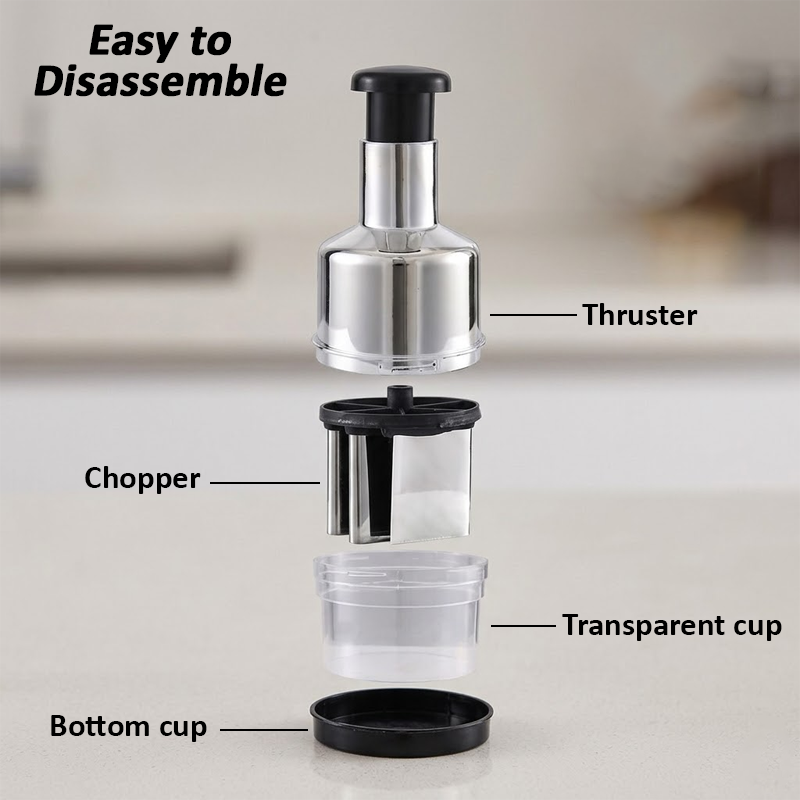 HomeCleanGoods™ QuickChop Press Chopper