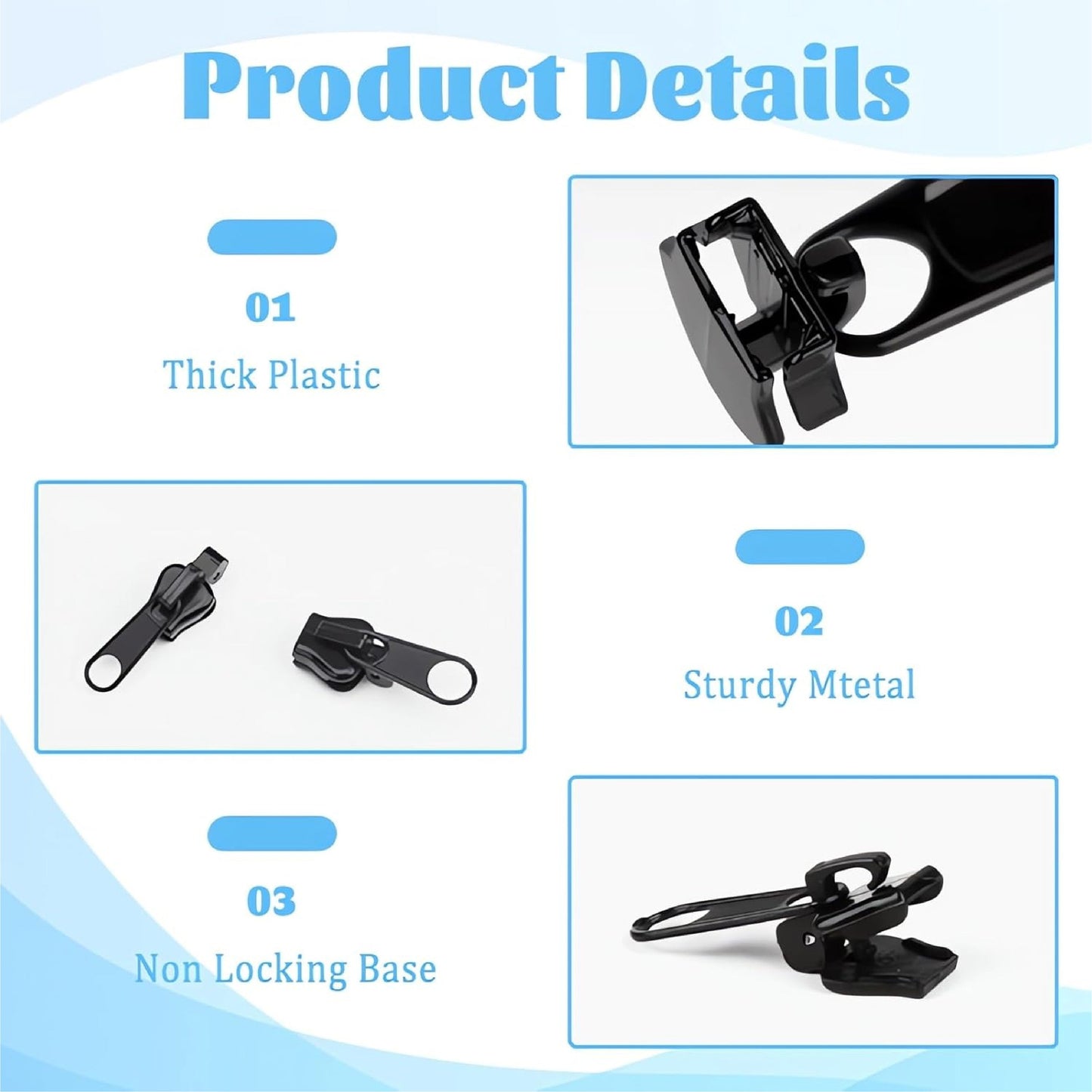 HomeCleanGoods™ QuickSnap Clip-On Zipper Pull